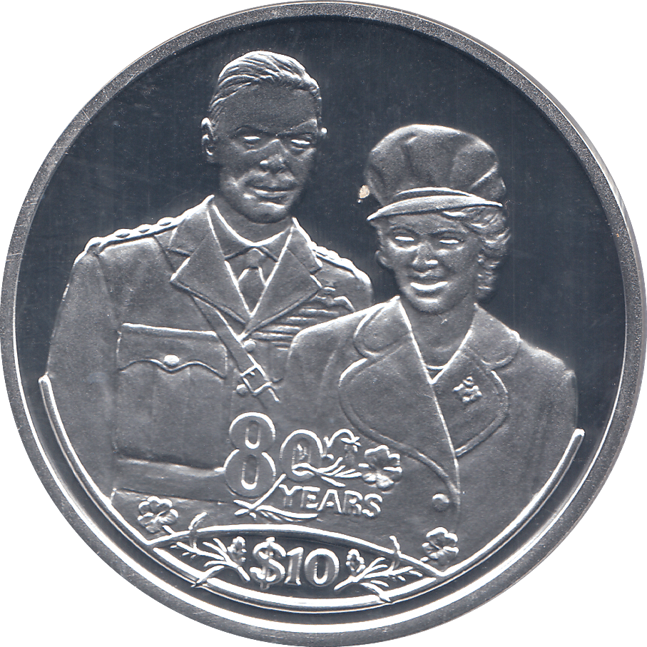 2006 SILVER .925 KING GEORGE V AND QUEEN 80TH BDAY TEN DOLLARS LIBERIA - SILVER PROOF - Cambridgeshire Coins