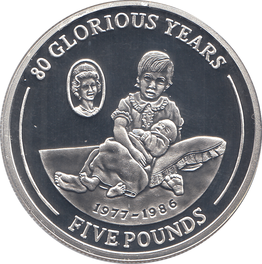 2006 SILVER .925 PRINCESSES 80 GLORIOUS YEARS FIVE POUNDS GIBRALTAR - Silver Proof - Cambridgeshire Coins