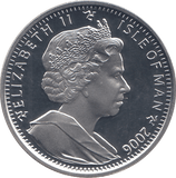 2006 SILVER .925 PYRAMID QUEEN 80TH BDAY ONE CROWN ISLE OF MAN - SILVER PROOF - Cambridgeshire Coins