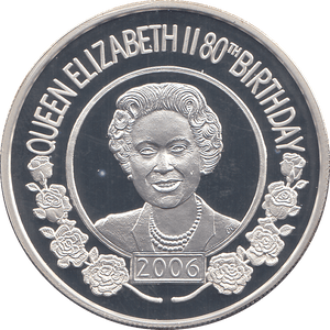 2006 SILVER .925 QUEEN 80TH BDAY ANNIV. 50 PENCE ST HELENA - SILVER PROOF - Cambridgeshire Coins