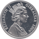 2006 SILVER .925 QUEEN LIKE GRANDMOTHER 80 GLORIOUS YRS FIVE POUNDS GIBRALTAR - Silver Proof - Cambridgeshire Coins