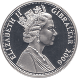 2006 SILVER .925 QUEEN SCEPTRE AND ORB 80 GLORIOUS YEARS FIVE POUNDS GIBRALTAR - Silver Proof - Cambridgeshire Coins