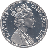 2006 SILVER .925 ROYAL FAMILY 80 GLORIOUS YRS FIVE POUNDS GIBRALTAR - Silver Proof - Cambridgeshire Coins
