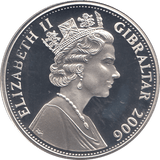 2006 SILVER .925 ROYAL FAMILY QUEEN 80TH GLORIOUS YRS FIVE POUNDS GIBRALTAR - SILVER PROOF - Cambridgeshire Coins