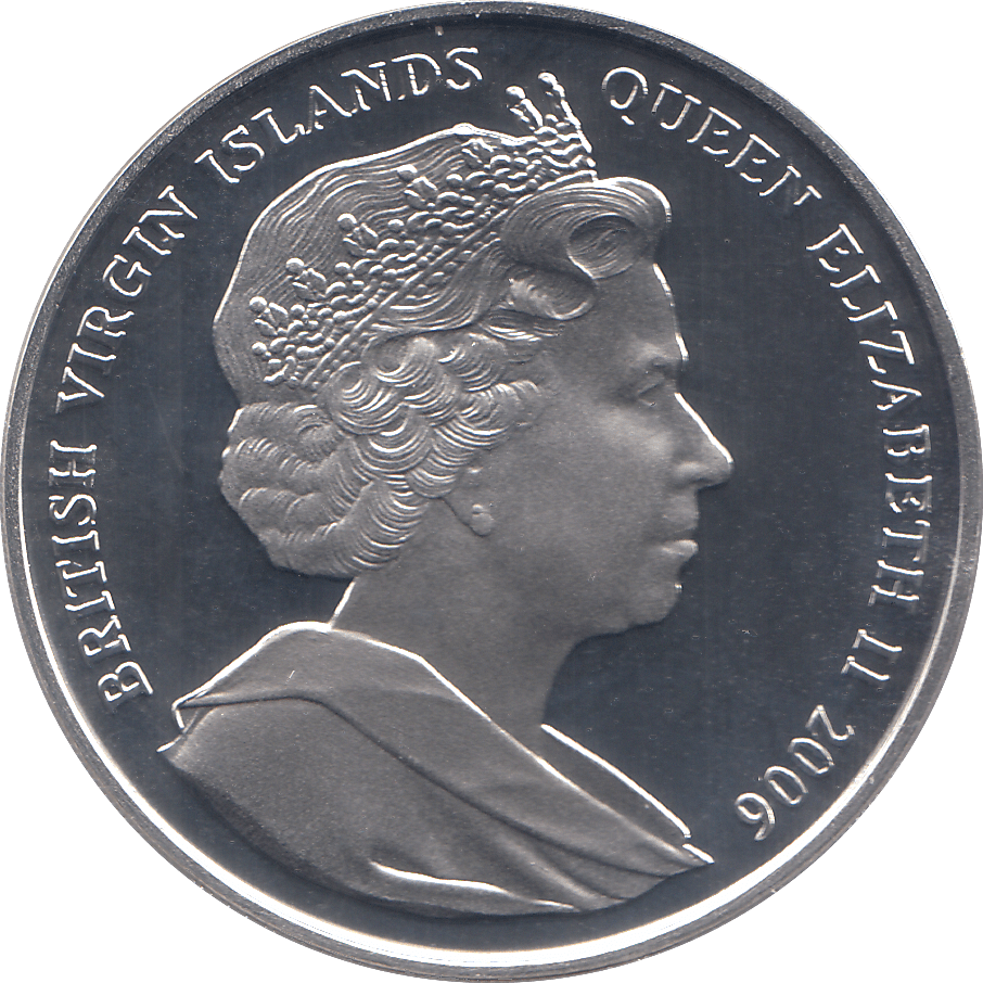 2006 SILVER .925 THRONES QUEEN 80TH BDAY TEN DOLARS VIRGIN ISLANDS - Silver Proof - Cambridgeshire Coins