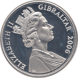 2006 SILVER .925 TWO PRINCESSES 80 GLORIOUS YRS FIVE POUNDS GIBRALTAR - Silver Proof - Cambridgeshire Coins