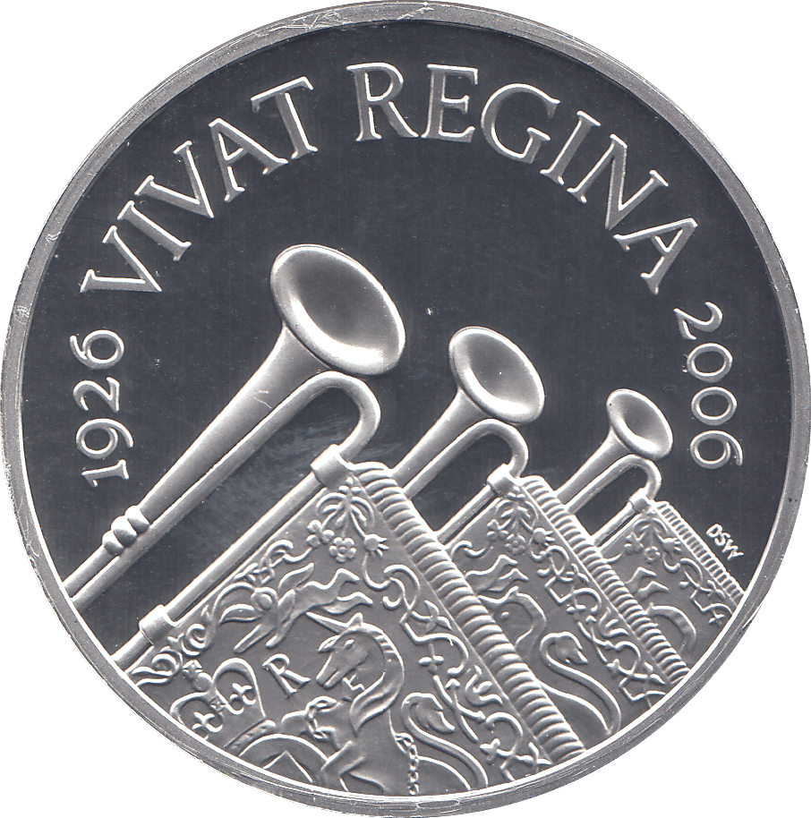 2006 SILVER .925 VIVAT REGINA QUEEN 80TH BDAY ANNIV. FIVE POUNDS - SILVER PROOF - Cambridgeshire Coins