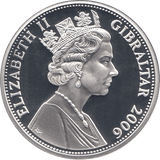 2006 SILVER .925 YOUNG LADY ELIZABETH 80 GLORIOUS YEARS FIVE POUNDS GIBRALTAR - Silver Proof - Cambridgeshire Coins