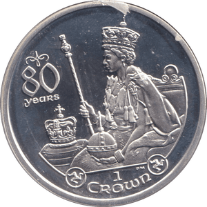 2006 SILVER CROWN 80 YEARS - SILVER WORLD COINS - Cambridgeshire Coins