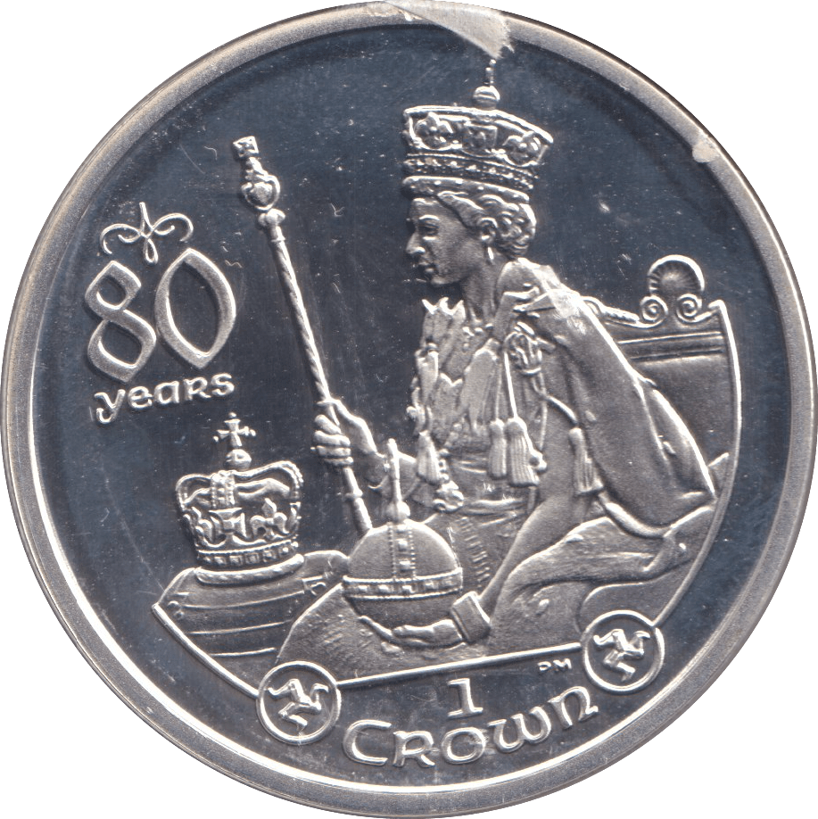 2006 SILVER CROWN 80 YEARS - SILVER WORLD COINS - Cambridgeshire Coins