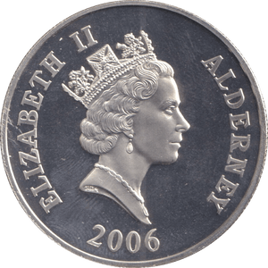 2006 SILVER FIVE POUNDS ALDERNEY WILLIAM SHAKESPEARE - SILVER WORLD COINS - Cambridgeshire Coins