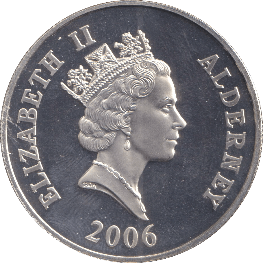 2006 SILVER FIVE POUNDS ALDERNEY WILLIAM SHAKESPEARE - SILVER WORLD COINS - Cambridgeshire Coins