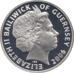 2006 SILVER FIVE POUNDS BAILIWICK OF GUERNSEY ADMIRAL HORATIO LORD NELSON - SILVER WORLD COINS - Cambridgeshire Coins