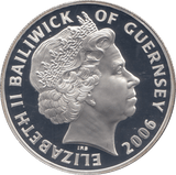 2006 SILVER FIVE POUNDS BAILIWICK OF GUERNSEY ADMIRAL HORATIO LORD NELSON - SILVER WORLD COINS - Cambridgeshire Coins