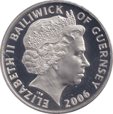 2006 SILVER FIVE POUNDS BAILIWICK OF GUERNSEY ISAMBARD KINGDOM BRUNEL - SILVER WORLD COINS - Cambridgeshire Coins