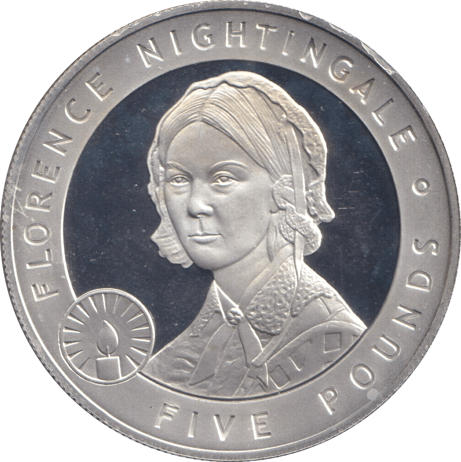 2006 SILVER FIVE POUNDS BAILIWICK OF JERSEY FLORENCE NIGHTINGALE - SILVER WORLD COINS - Cambridgeshire Coins
