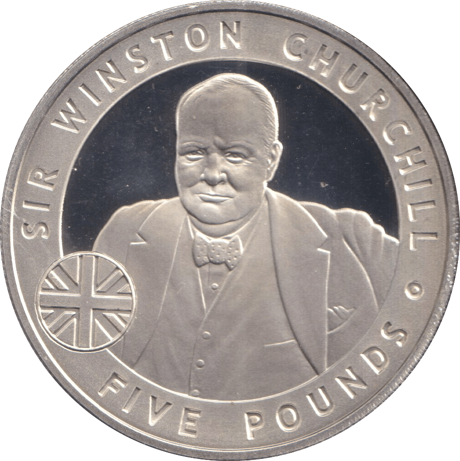 2006 SILVER FIVE POUNDS BAILIWICK OF JERSEY SIR WINSTON CHURCHILL - SILVER WORLD COINS - Cambridgeshire Coins