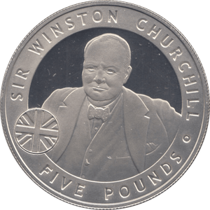 2006 SILVER FIVE POUNDS SIR WINSTON CHURCHILL BAILIWICK OF JERSEY - SILVER WORLD COINS - Cambridgeshire Coins