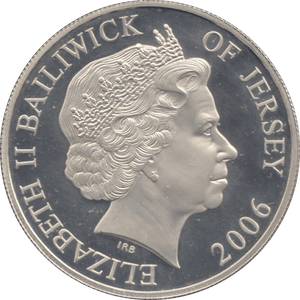 2006 SILVER FIVE POUNDS SIR WINSTON CHURCHILL BAILIWICK OF JERSEY - SILVER WORLD COINS - Cambridgeshire Coins