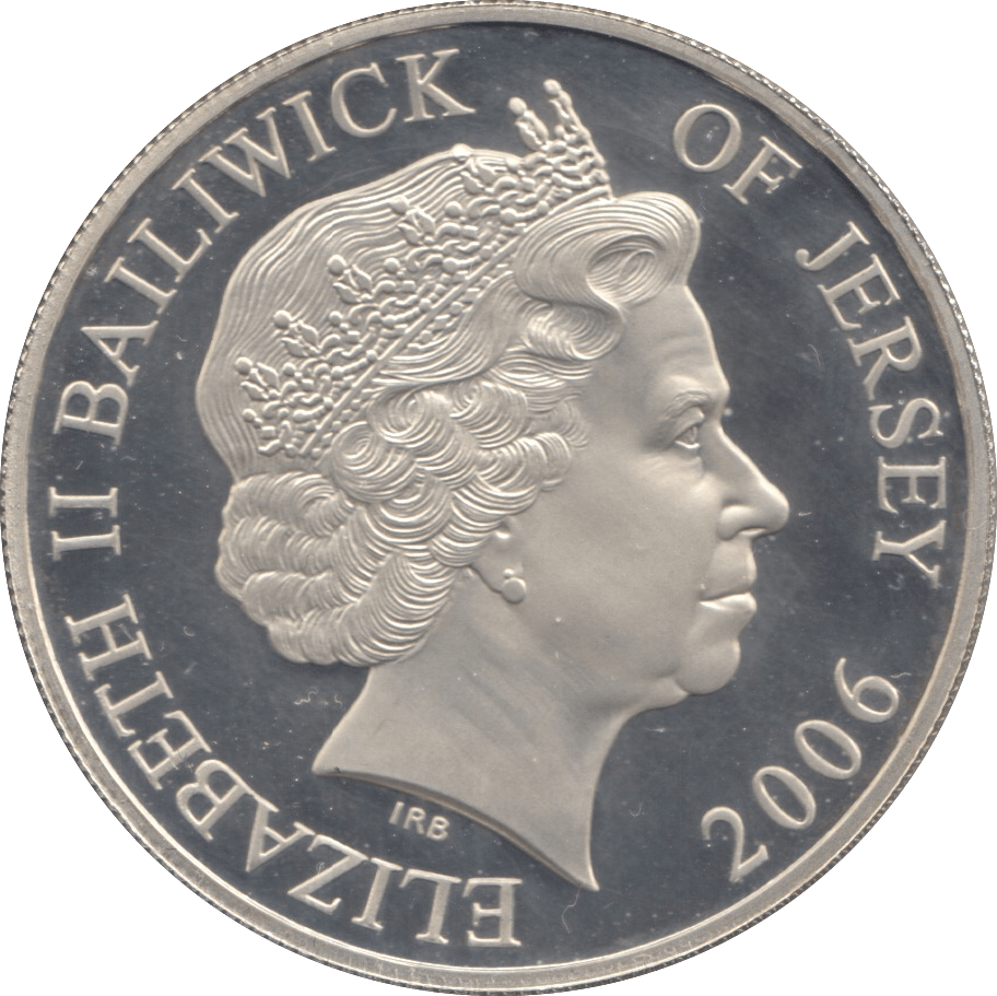 2006 SILVER FIVE POUNDS SIR WINSTON CHURCHILL BAILIWICK OF JERSEY - SILVER WORLD COINS - Cambridgeshire Coins