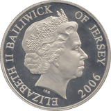 2006 SILVER FIVE POUNDS SIR WINSTON CHURCHILL BAILIWICK OF JERSEY - SILVER WORLD COINS - Cambridgeshire Coins