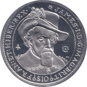 2006 SILVER PROOF 10 DOLLAR JAMES I - SILVER WORLD COINS - Cambridgeshire Coins