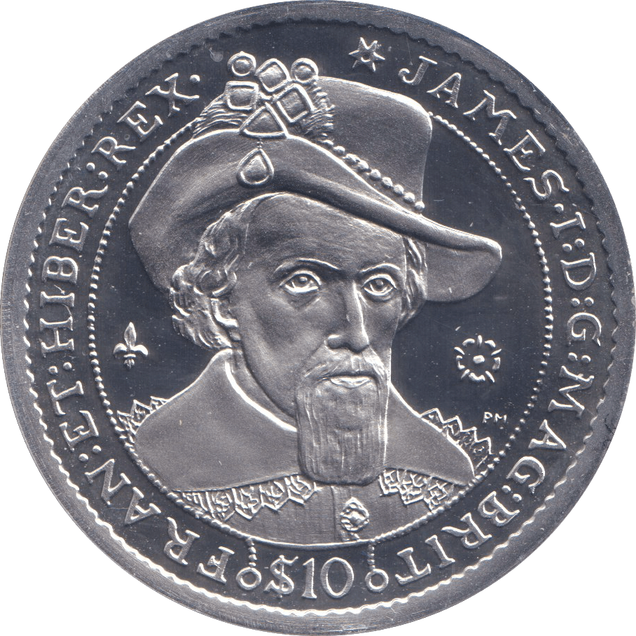 2006 SILVER PROOF 10 DOLLAR JAMES I - SILVER WORLD COINS - Cambridgeshire Coins