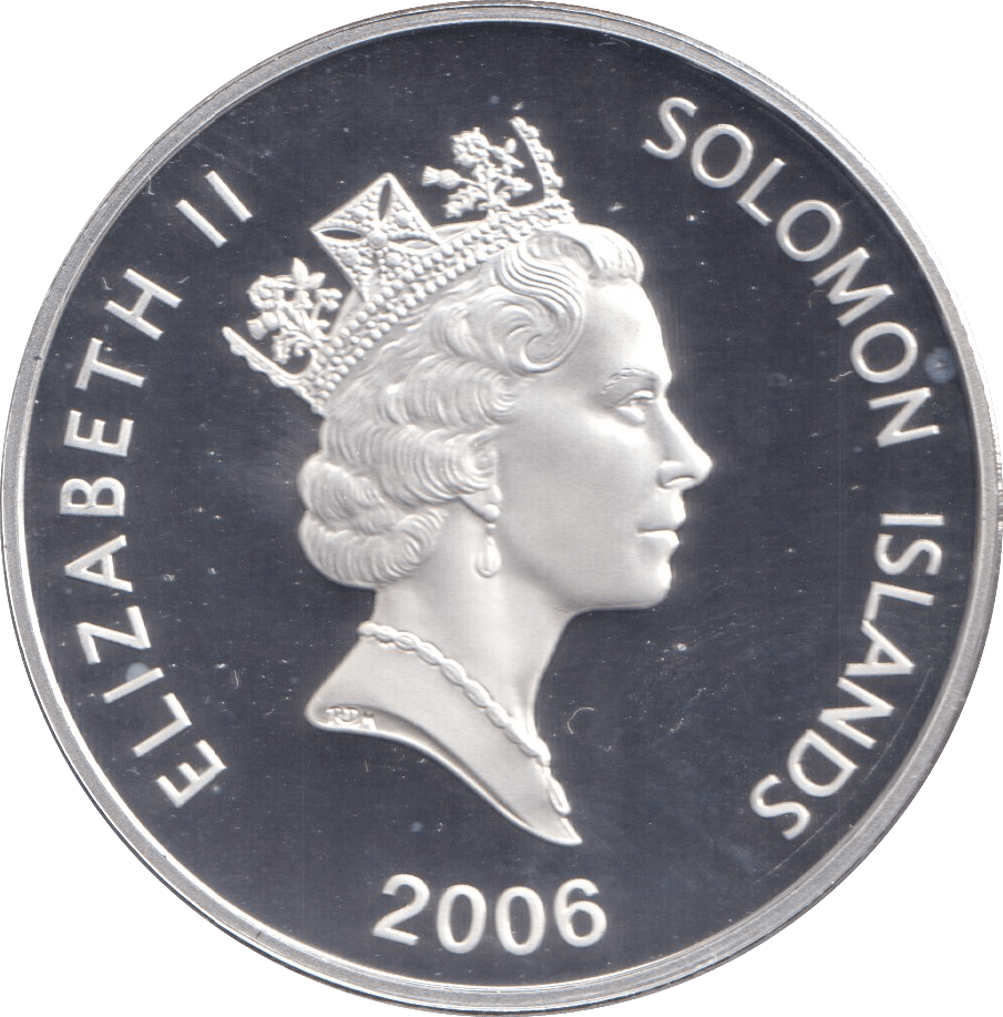 2006 SILVER PROOF 25 DOLLAR HMS DREADNOUGHT SOLOMON ISLANDS - SILVER WORLD COINS - Cambridgeshire Coins