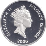 2006 SILVER PROOF 25 DOLLAR TURTLE SHIP SOLOMON ISLANDS - SILVER WORLD COINS - Cambridgeshire Coins