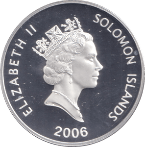 2006 SILVER PROOF 25 DOLLAR USS CONSTELLATION SOLOMON ISLANDS - SILVER WORLD COINS - Cambridgeshire Coins