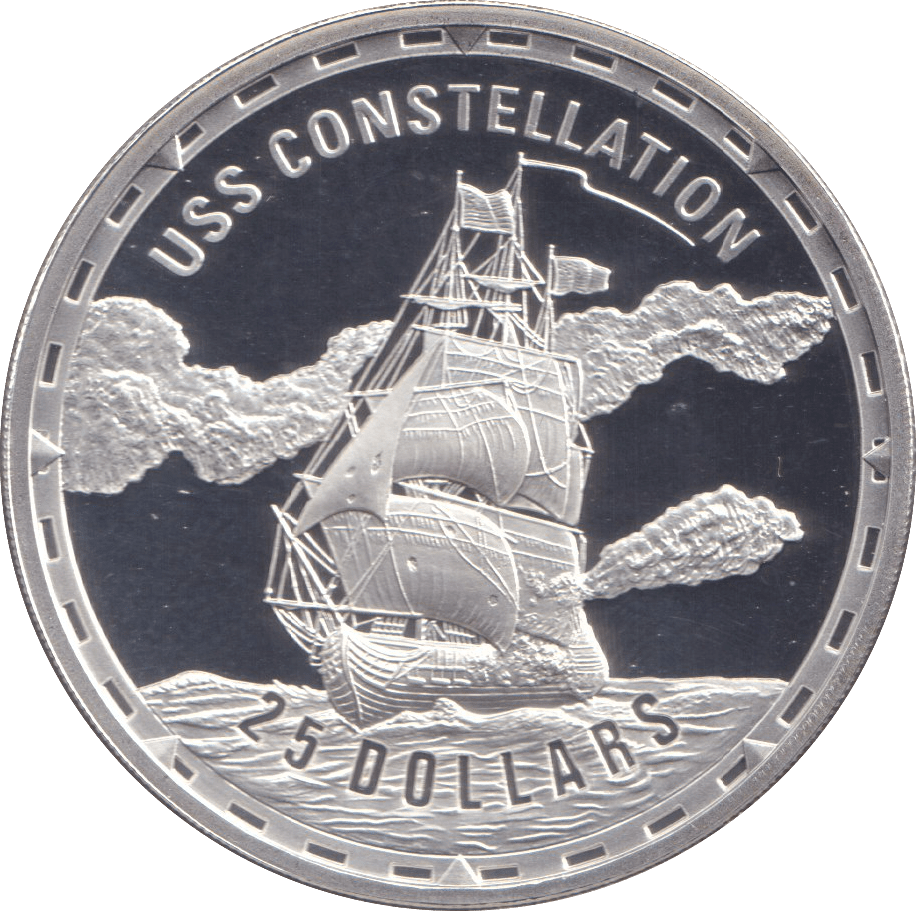 2006 SILVER PROOF 25 DOLLAR USS CONSTELLATION - SILVER WORLD COINS - Cambridgeshire Coins