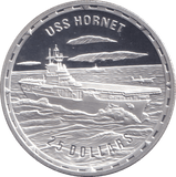 2006 SILVER PROOF 25 DOLLAR USS HORNET SOLOMON ISLANDS - SILVER WORLD COINS - Cambridgeshire Coins