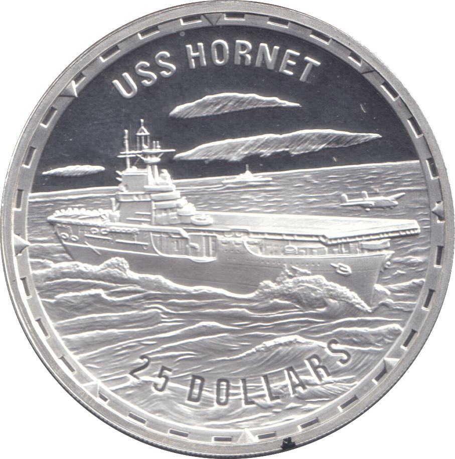 2006 SILVER PROOF 25 DOLLAR USS HORNET - SILVER WORLD COINS - Cambridgeshire Coins
