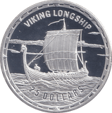 2006 SILVER PROOF 25 DOLLAR VIKING LONGSHIP SOLOMON ISLANDS - SILVER WORLD COINS - Cambridgeshire Coins