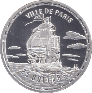 2006 SILVER PROOF 25 DOLLAR VILLE DE PARIS SOLOMON ISLANDS - SILVER WORLD COINS - Cambridgeshire Coins