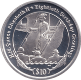 2006 SILVER PROOF BRITISH VIRGIN ISLANDS 10 DOLLARS QUEEN ELIZABETH II 80TH BIRTHDAY - SILVER WORLD COINS - Cambridgeshire Coins