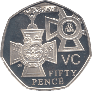 2006 SILVER PROOF FIFTY PENCE VICTORIA CROSS - SILVER WORLD COINS - Cambridgeshire Coins