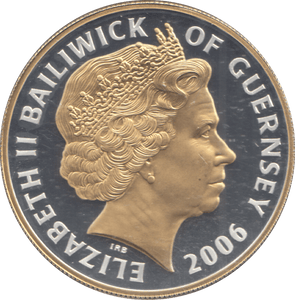 2006 SILVER PROOF FIVE POUND BAILIWICK OF GUERNSEY - SILVER WORLD COINS - Cambridgeshire Coins