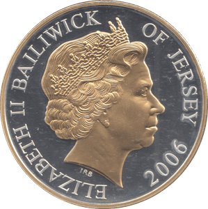 2006 SILVER PROOF FIVE POUND BAILIWICK OF JERSEY - SILVER WORLD COINS - Cambridgeshire Coins