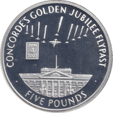 2006 SILVER PROOF FIVE POUND CONCORDE'S GOLDEN JUBILEE FLYPAST - SILVER WORLD COINS - Cambridgeshire Coins