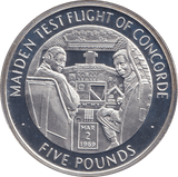 2006 SILVER PROOF FIVE POUND MAIDEN TEST FLIGHT OF CONCORDE - SILVER WORLD COINS - Cambridgeshire Coins