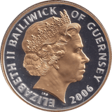 2006 SILVER PROOF FIVE POUNDS BAILIWICK OF GUERNSEY - SILVER WORLD COINS - Cambridgeshire Coins