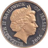 2006 SILVER PROOF FIVE POUNDS BAILIWICK OF JERSEY - SILVER WORLD COINS - Cambridgeshire Coins