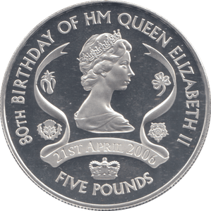 2006 SILVER PROOF FIVE POUNDS BAILIWICK OF JERSEY - SILVER WORLD COINS - Cambridgeshire Coins