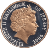 2006 SILVER PROOF FIVE POUNDS BAILIWICK OF JERSEY - SILVER WORLD COINS - Cambridgeshire Coins