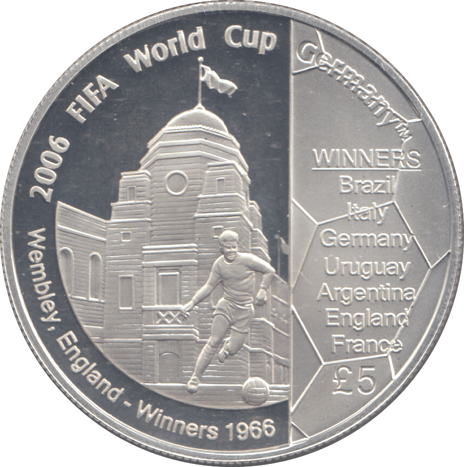 2006 SILVER PROOF FIVE POUNDS FIFA WORLD CUP - £5 Silver Proof - Cambridgeshire Coins