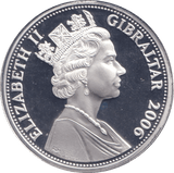 2006 SILVER PROOF FIVE POUNDS GIBRALTAR - SILVER WORLD COINS - Cambridgeshire Coins