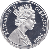 2006 SILVER PROOF FIVE POUNDS GIBRALTAR - SILVER WORLD COINS - Cambridgeshire Coins