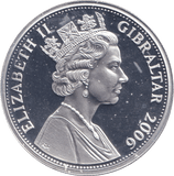 2006 SILVER PROOF FIVE POUNDS GIBRALTAR - SILVER WORLD COINS - Cambridgeshire Coins