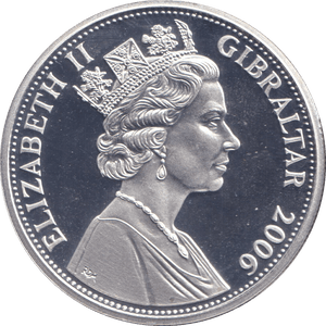 2006 SILVER PROOF FIVE POUNDS GIBRALTAR - SILVER WORLD COINS - Cambridgeshire Coins